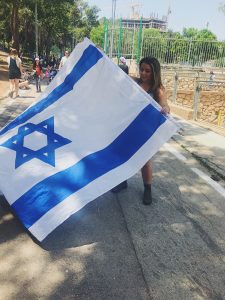 Bianca Seta Israeli Flag