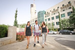 Rothberg students in front of Boyar building